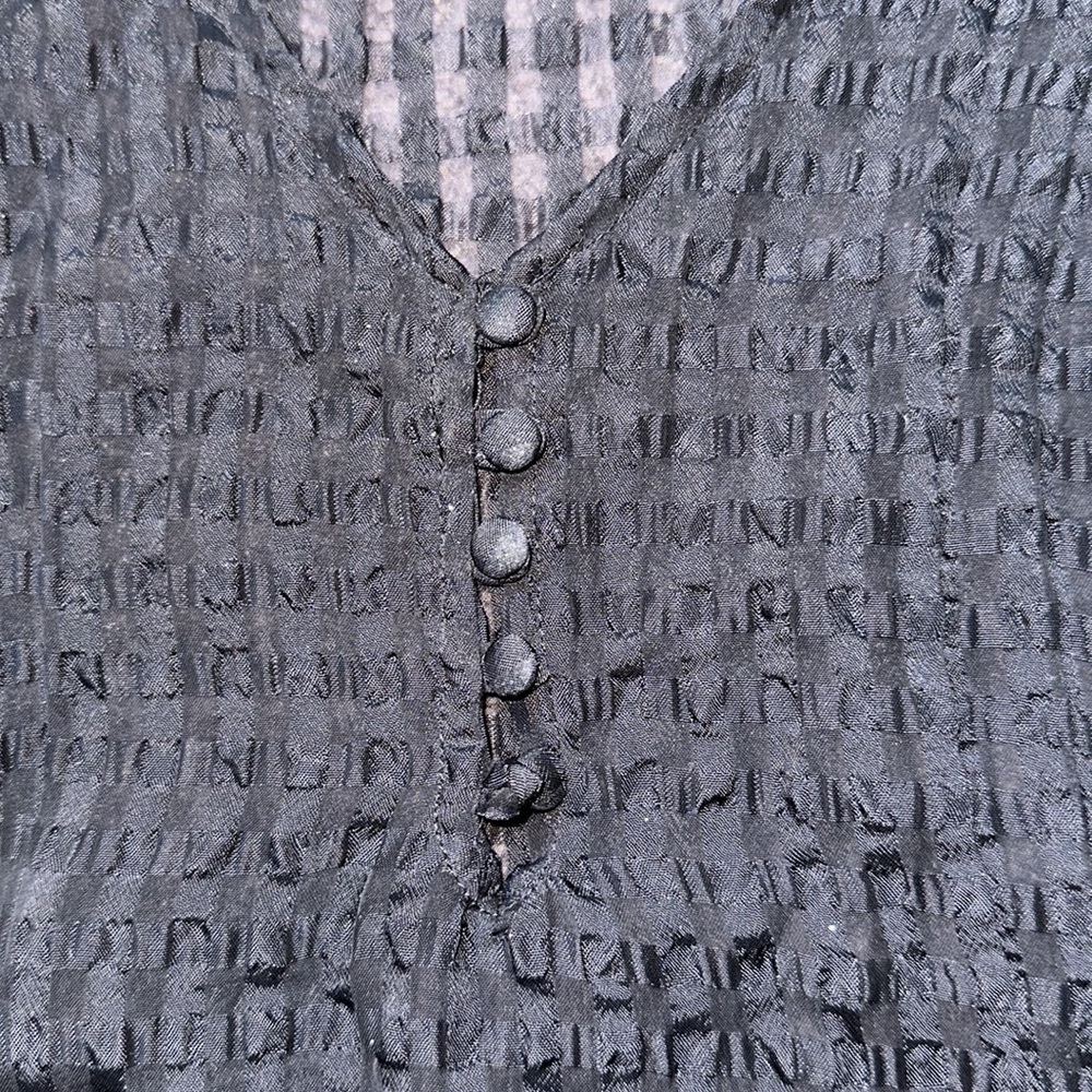 Elle Blooming Beauty Black Blouse Xl Nwt — image 3 of 4